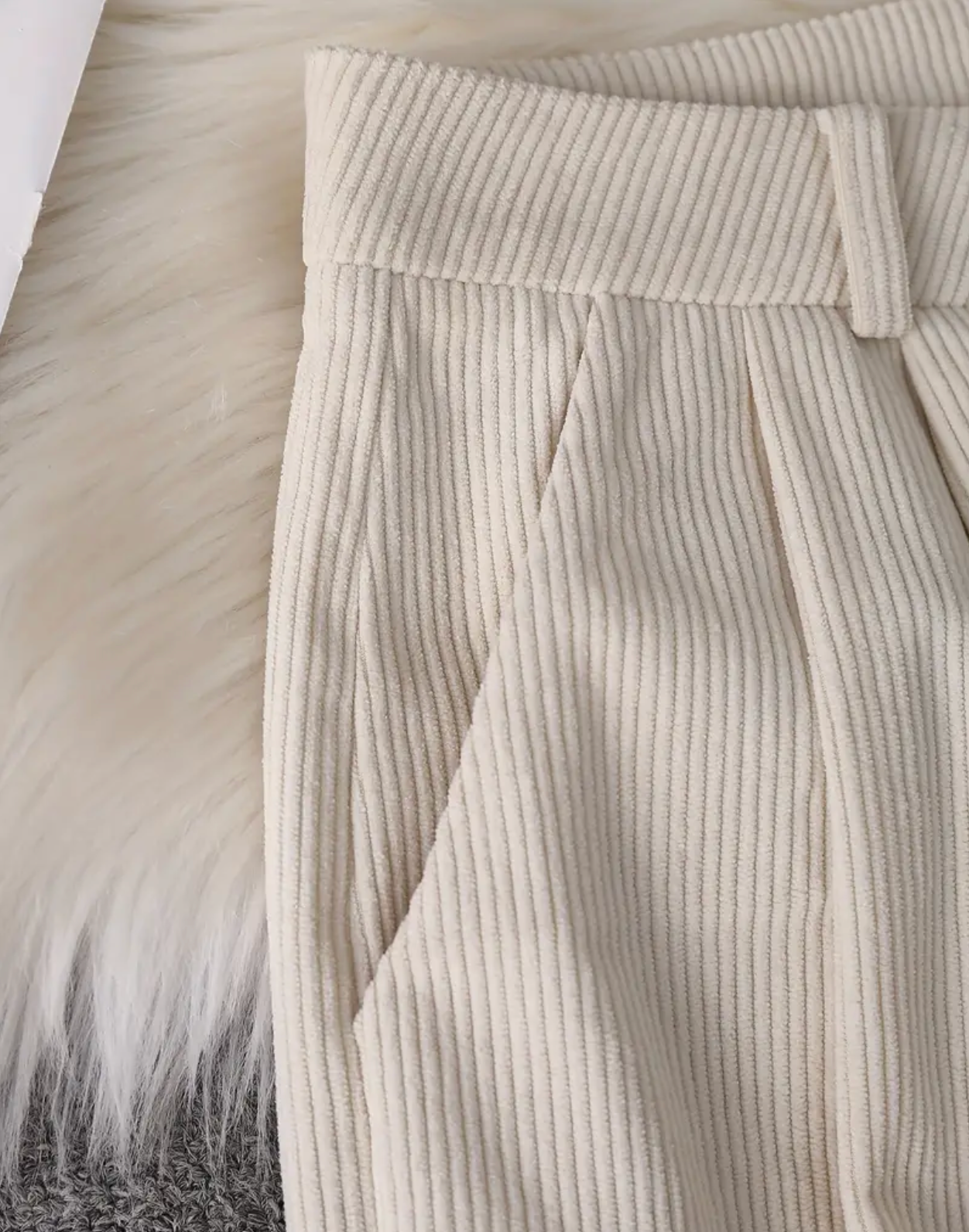 Solid Color Elegant Straight Leg Pants with Button Detail