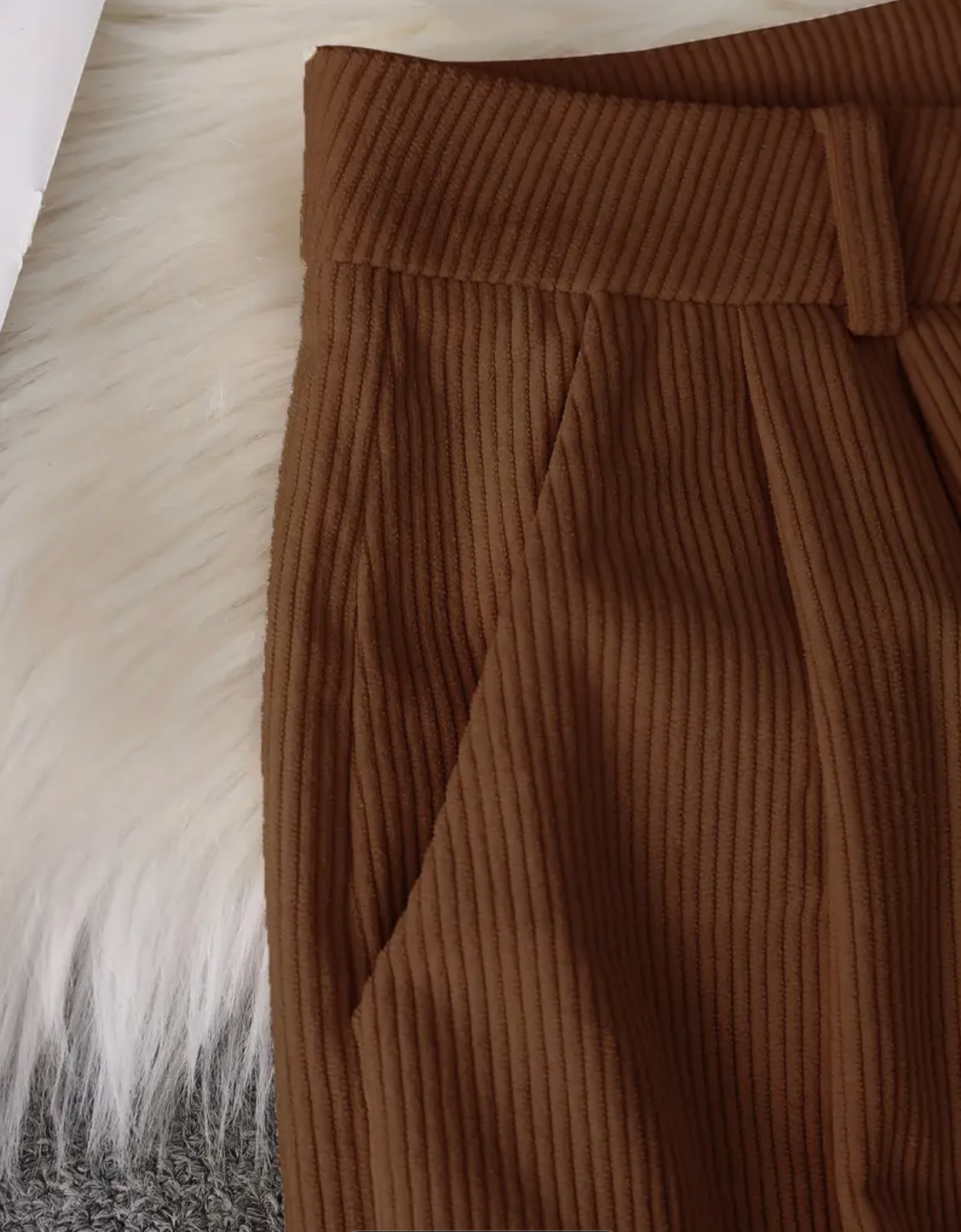 Solid Color Elegant Straight Leg Pants for Women with Button Detail