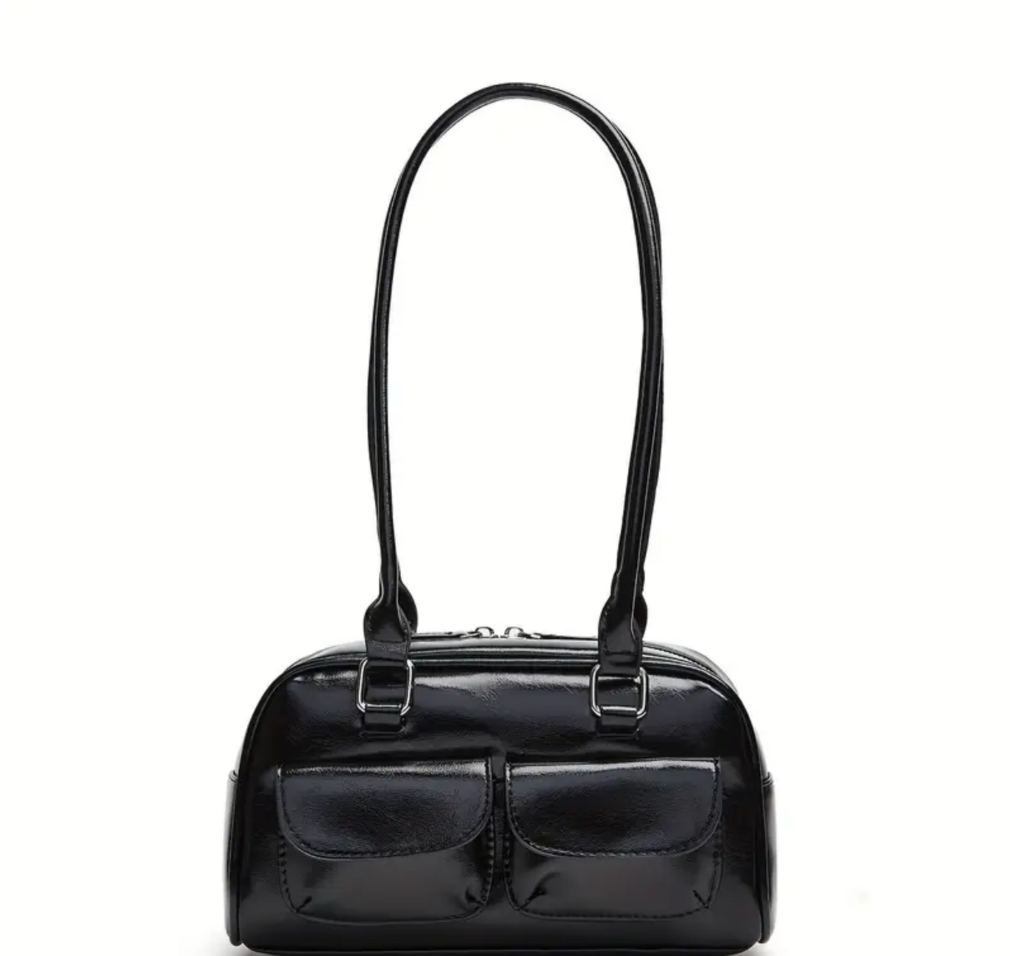 Trendy Vintage Chic Bag - Black