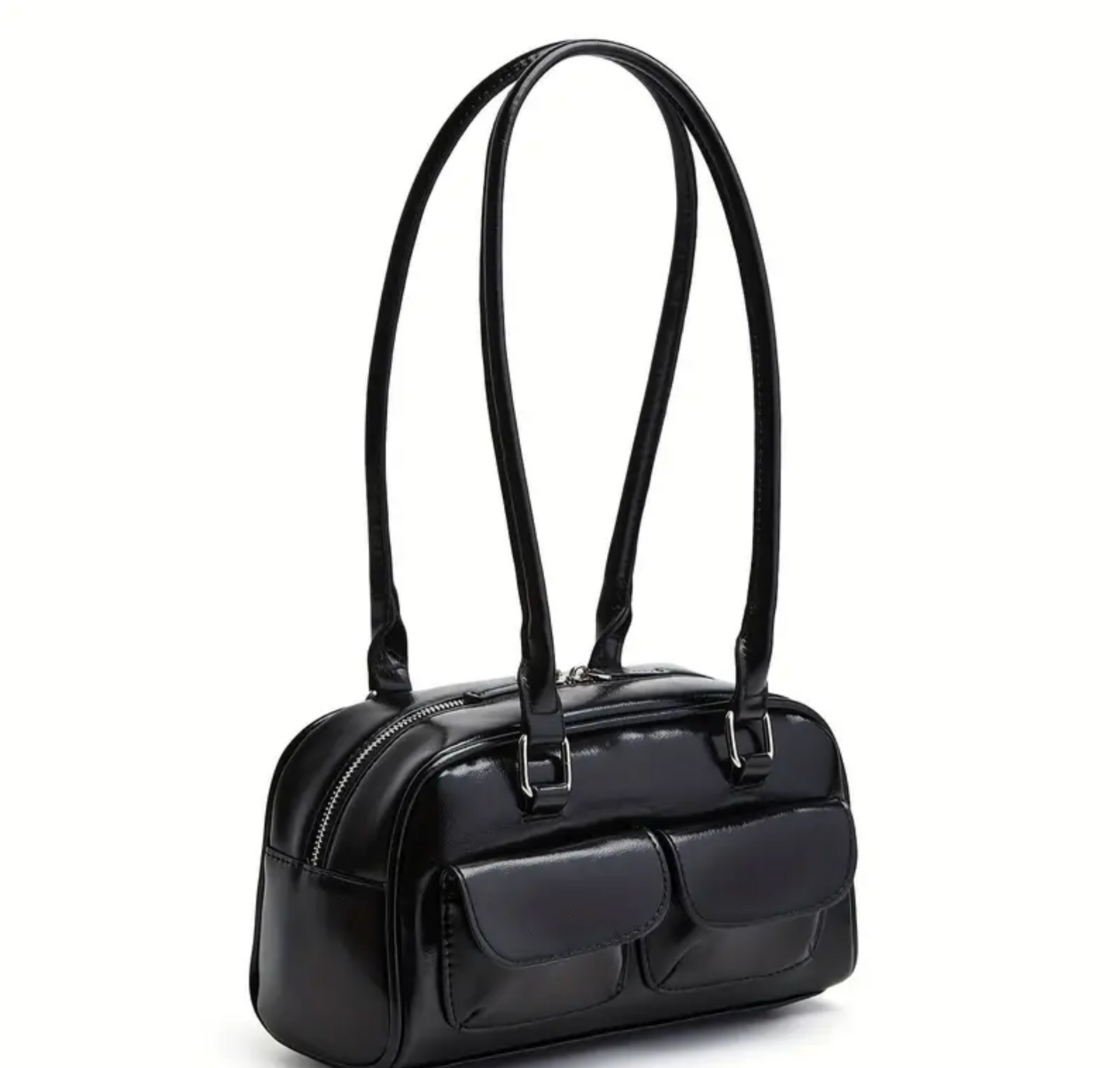 Trendy Vintage Chic Bag - Black