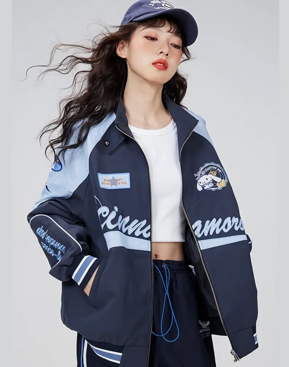 Retro Cinnamon Roll Motorcycle Jacket