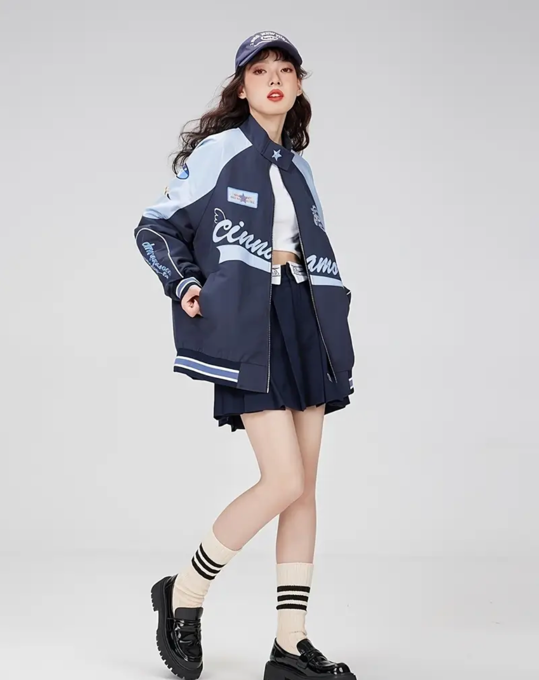 Retro Cinnamon Roll Motorcycle Jacket