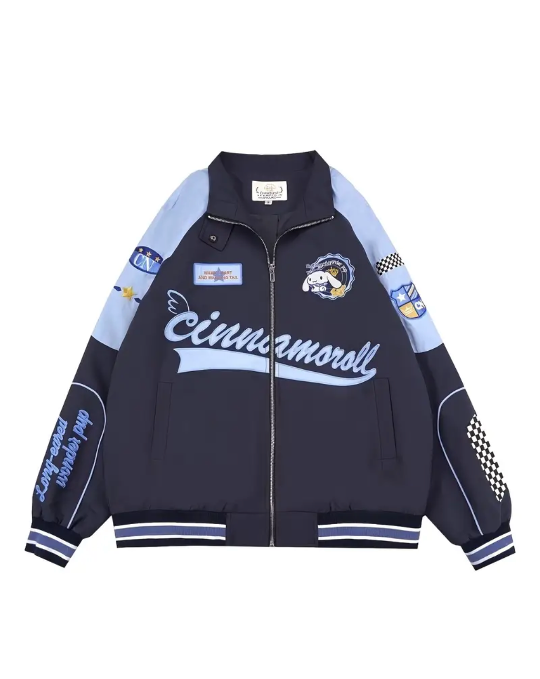 Retro Cinnamon Roll Motorcycle Jacket